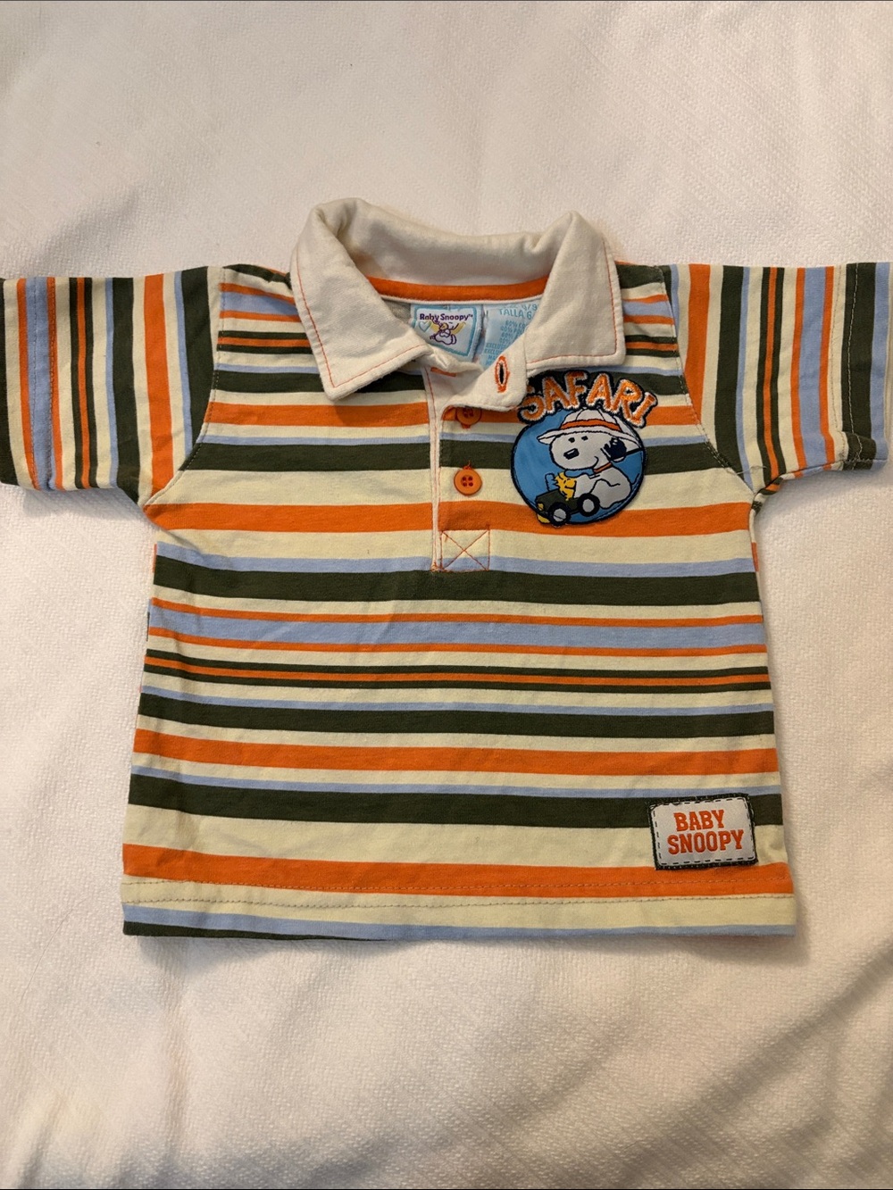 Y2K Baby Snoopy polo shirt size 6/9 mons